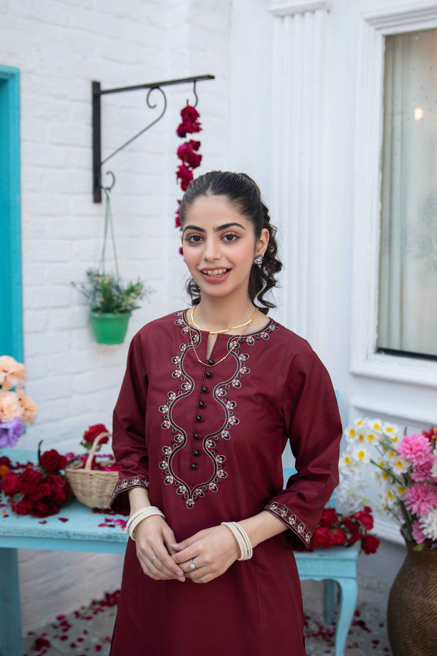 Blush - 2 piece - Embroidered Suit