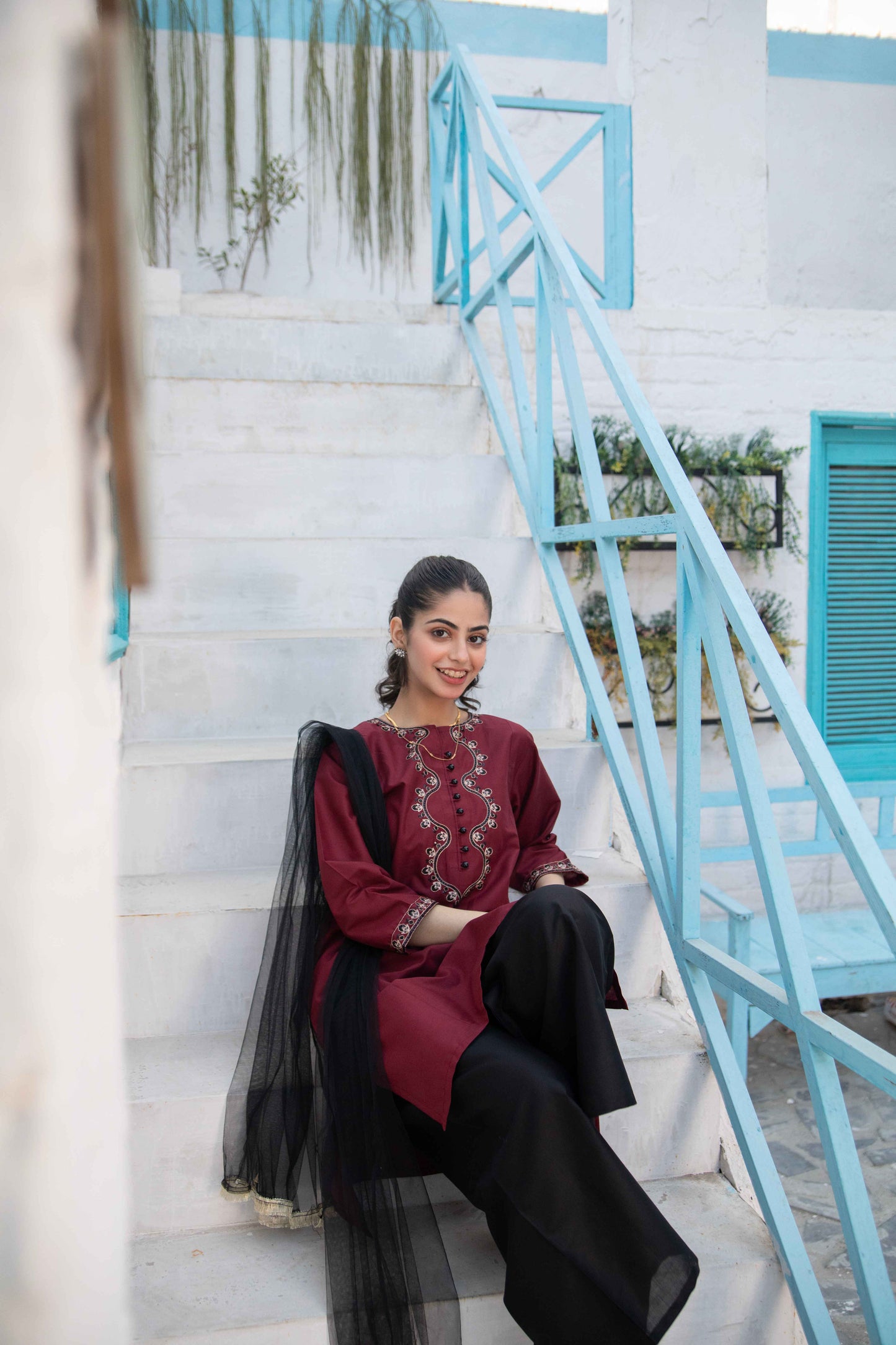 Blush - 2 piece - Embroidered Suit