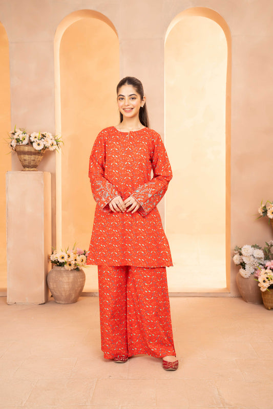 Rose - 2 piece - Embroidered Suit