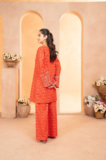 Rose - 2 piece - Embroidered Suit
