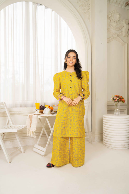 Sunflower - 2 piece - Embroidered Suit