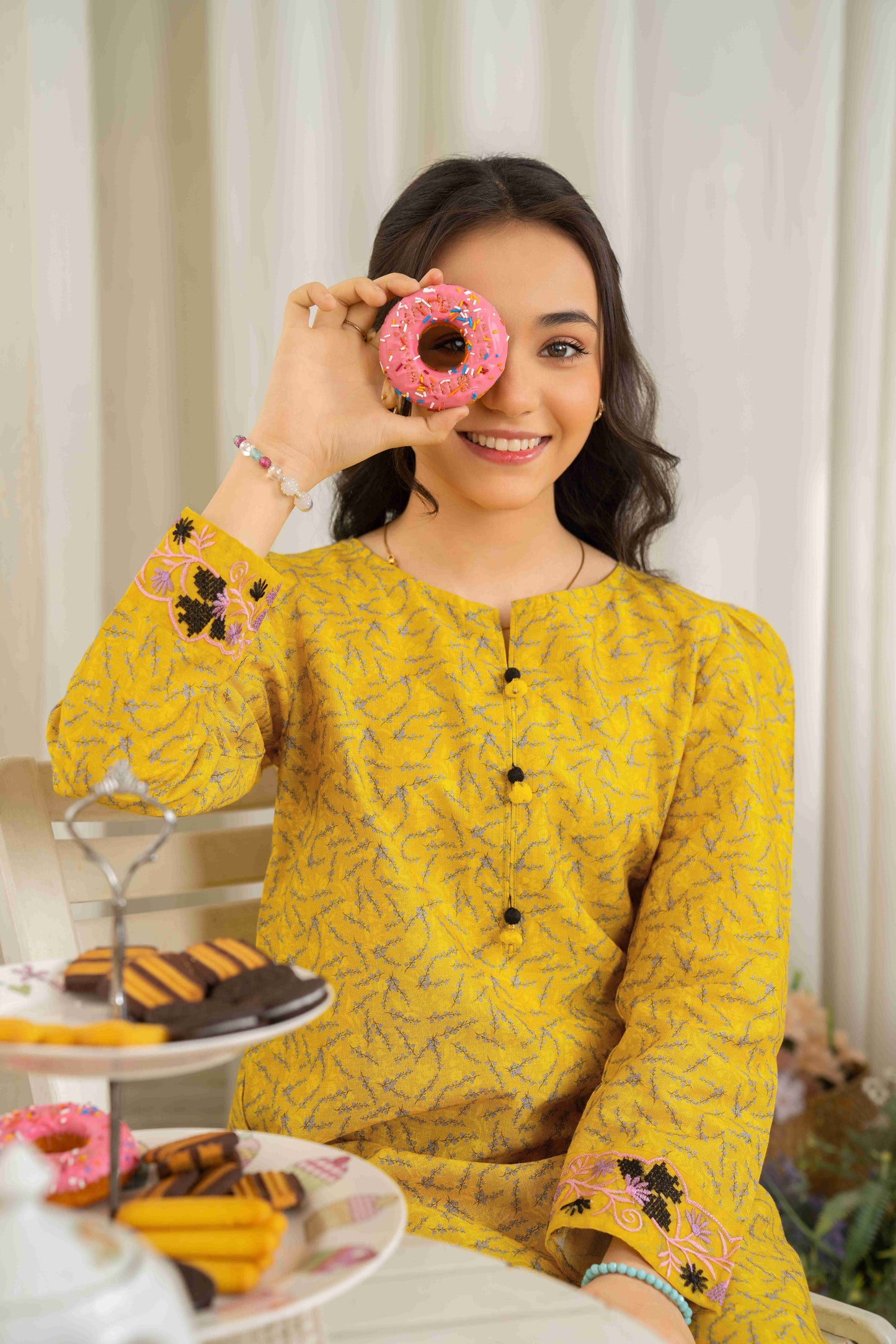 Sunflower - 2 piece - Embroidered Suit