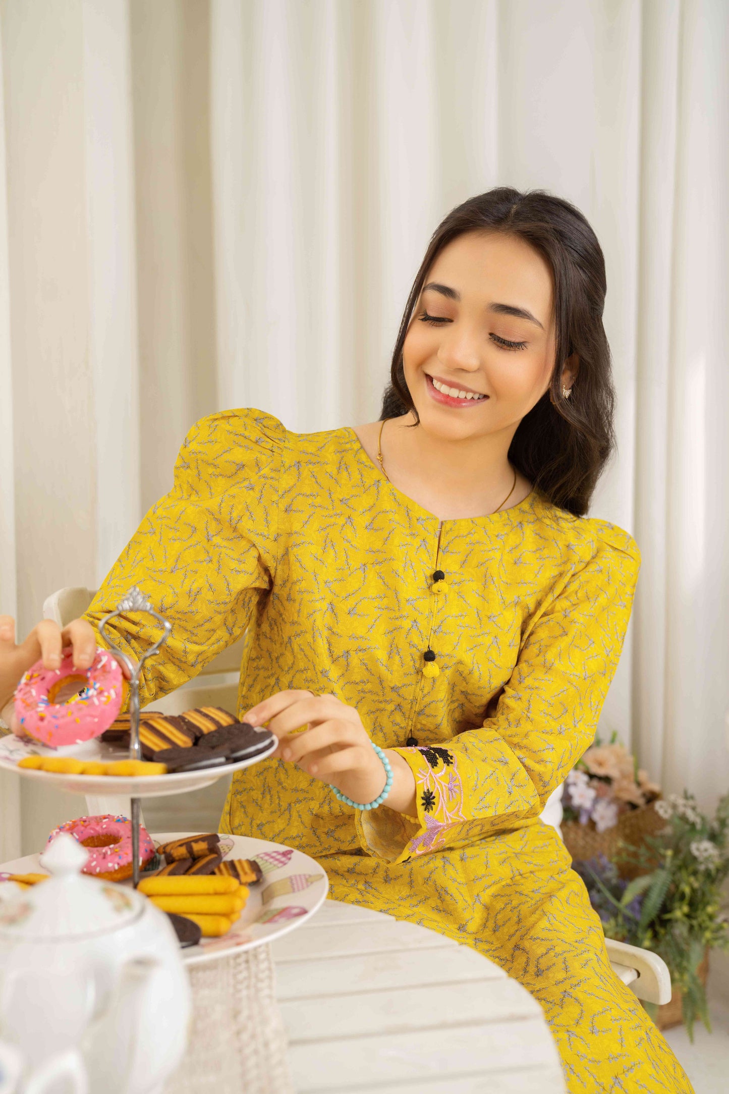 Sunflower - 2 piece - Embroidered Suit