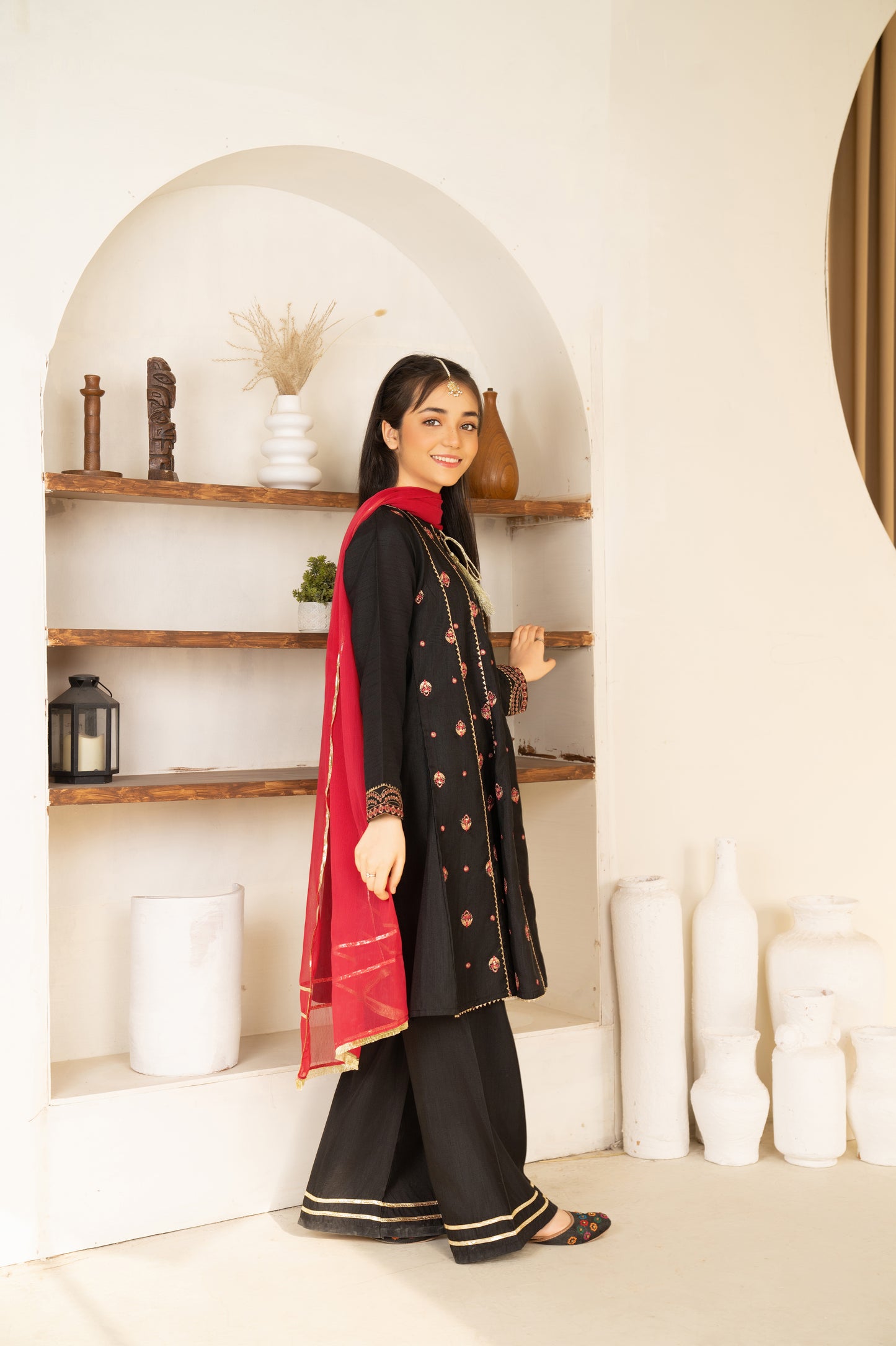 Tara - 3 piece - Embroidered Suit