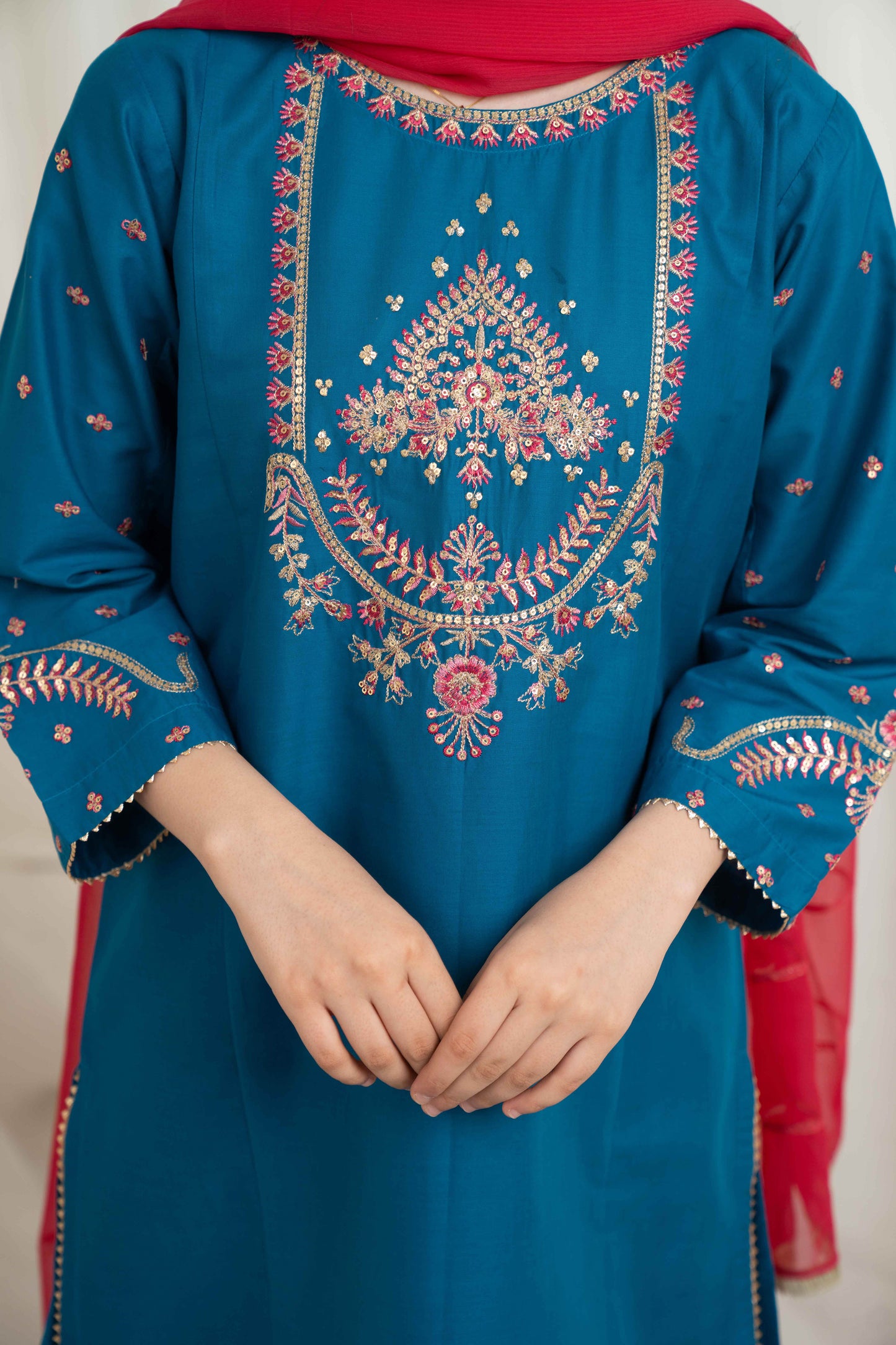 Frosted Orchid - 2 piece - Embroidered Suit