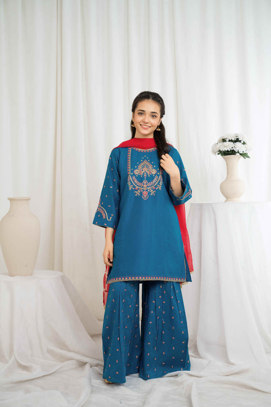 Frosted Orchid - 2 piece - Embroidered Suit