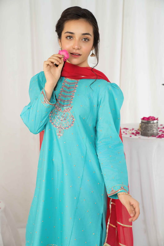 Sky Dreams - 2 piece - Embroidered Suit