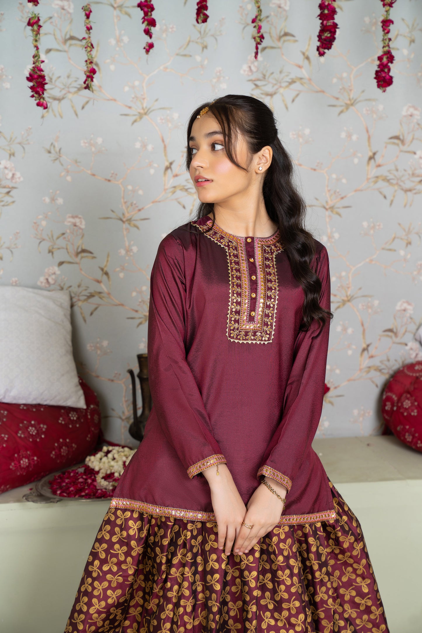 Shehnai - 2 piece - Embroidered Printed Party Wear