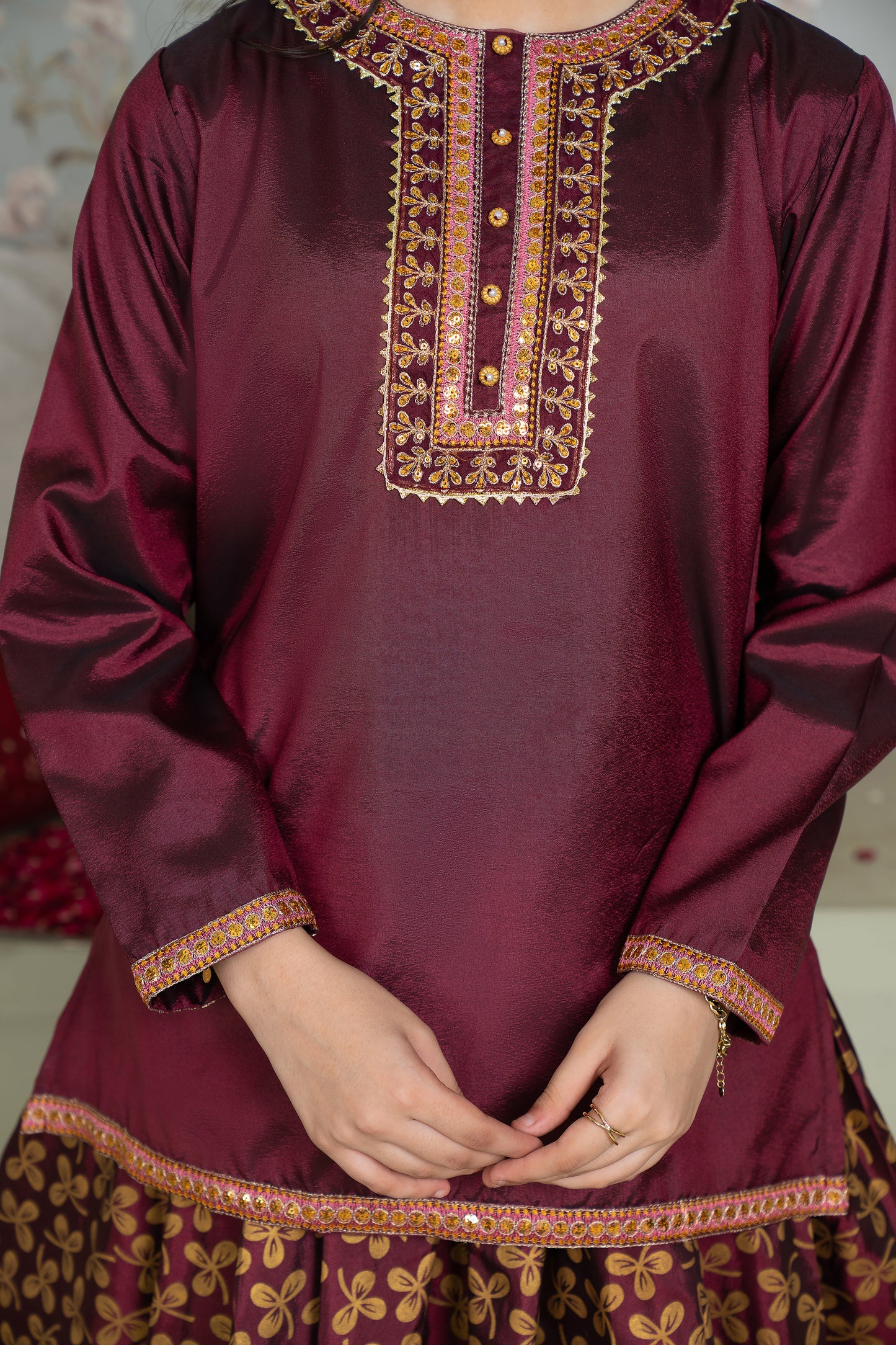 Shehnai - 2 piece - Embroidered Printed Party Wear