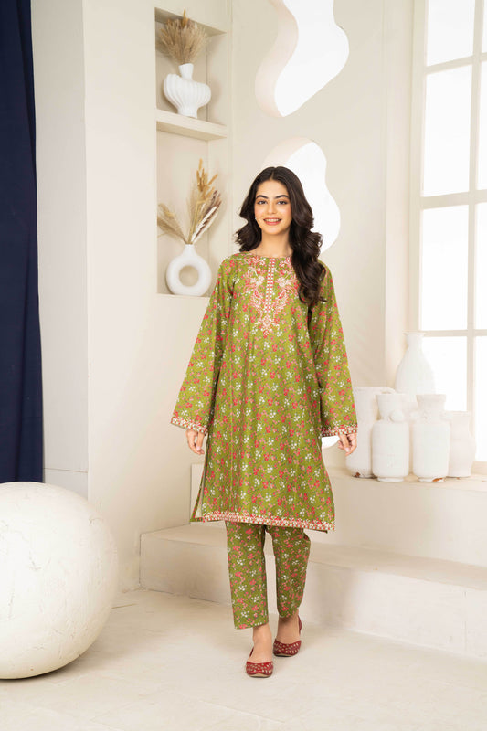 Kiwi - 2 piece - Embroidered Suit