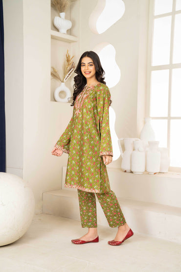 Kiwi - 2 piece - Embroidered Suit