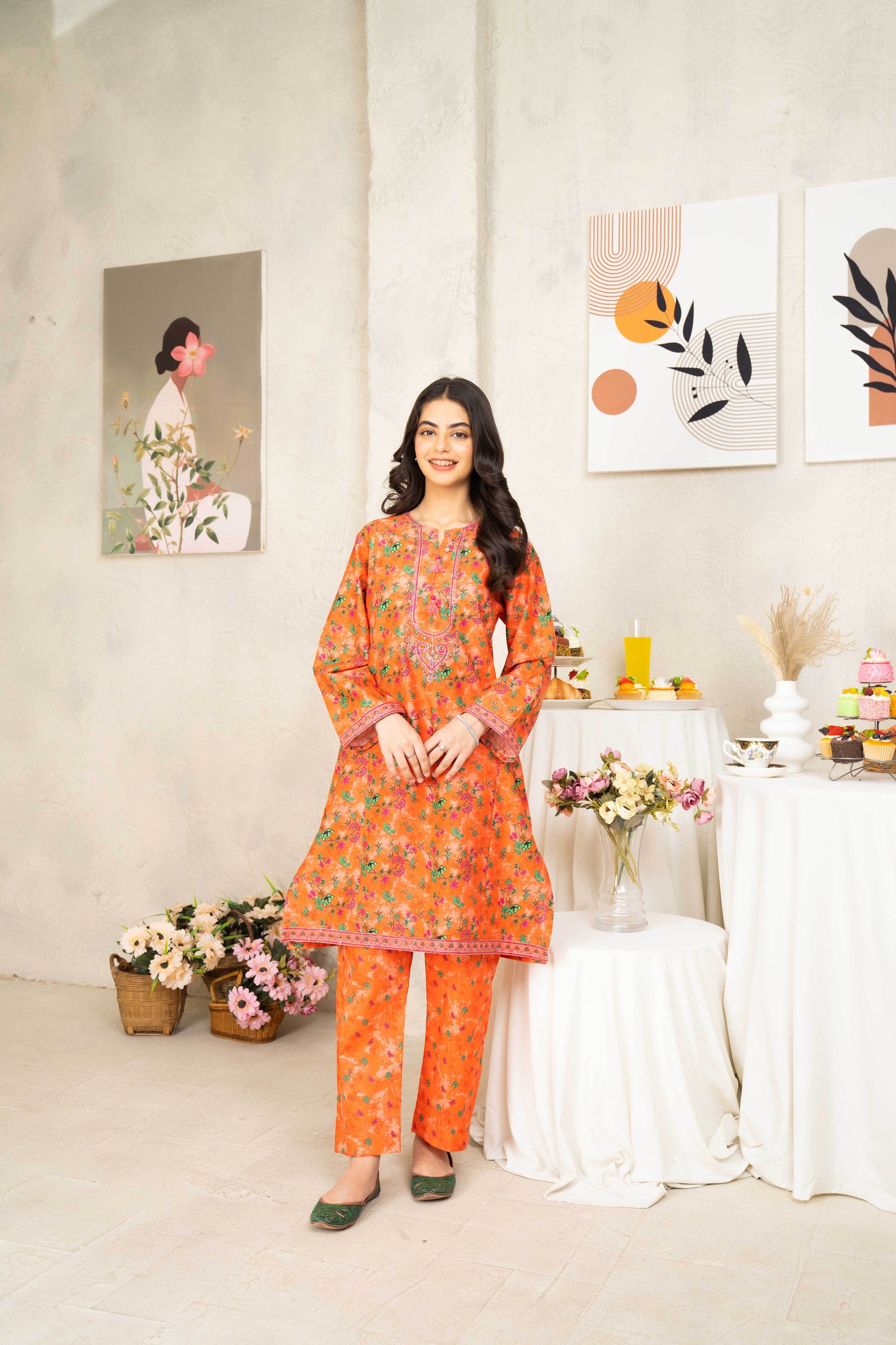 Fig - 2 piece - Embroidered Suit