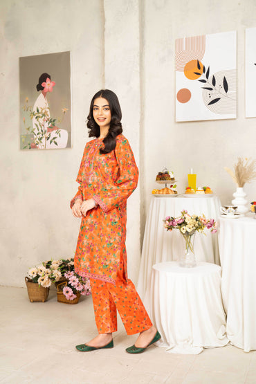 Fig - 2 piece - Embroidered Suit