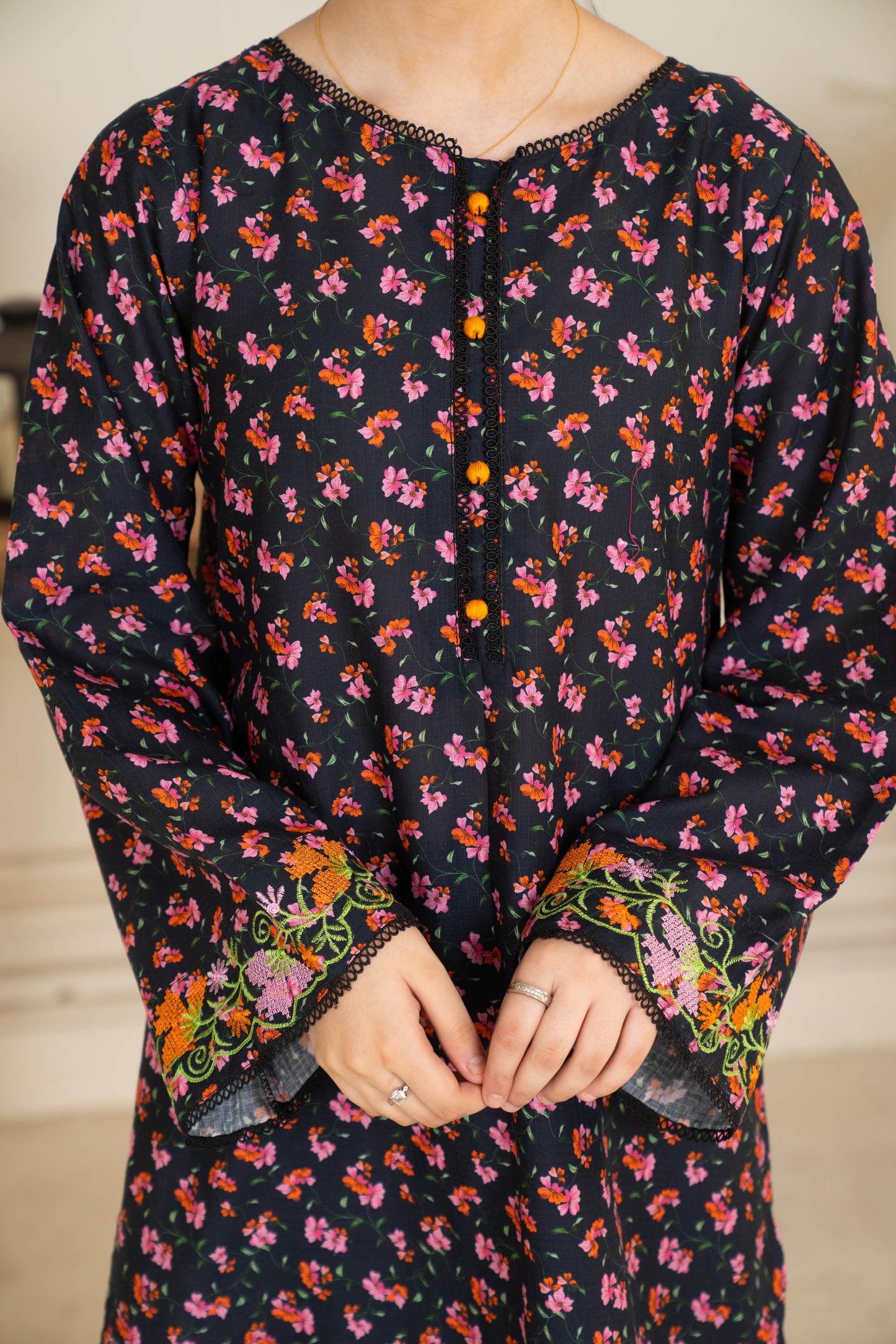 Meira - 1 piece - Embroidered Top/Kurta