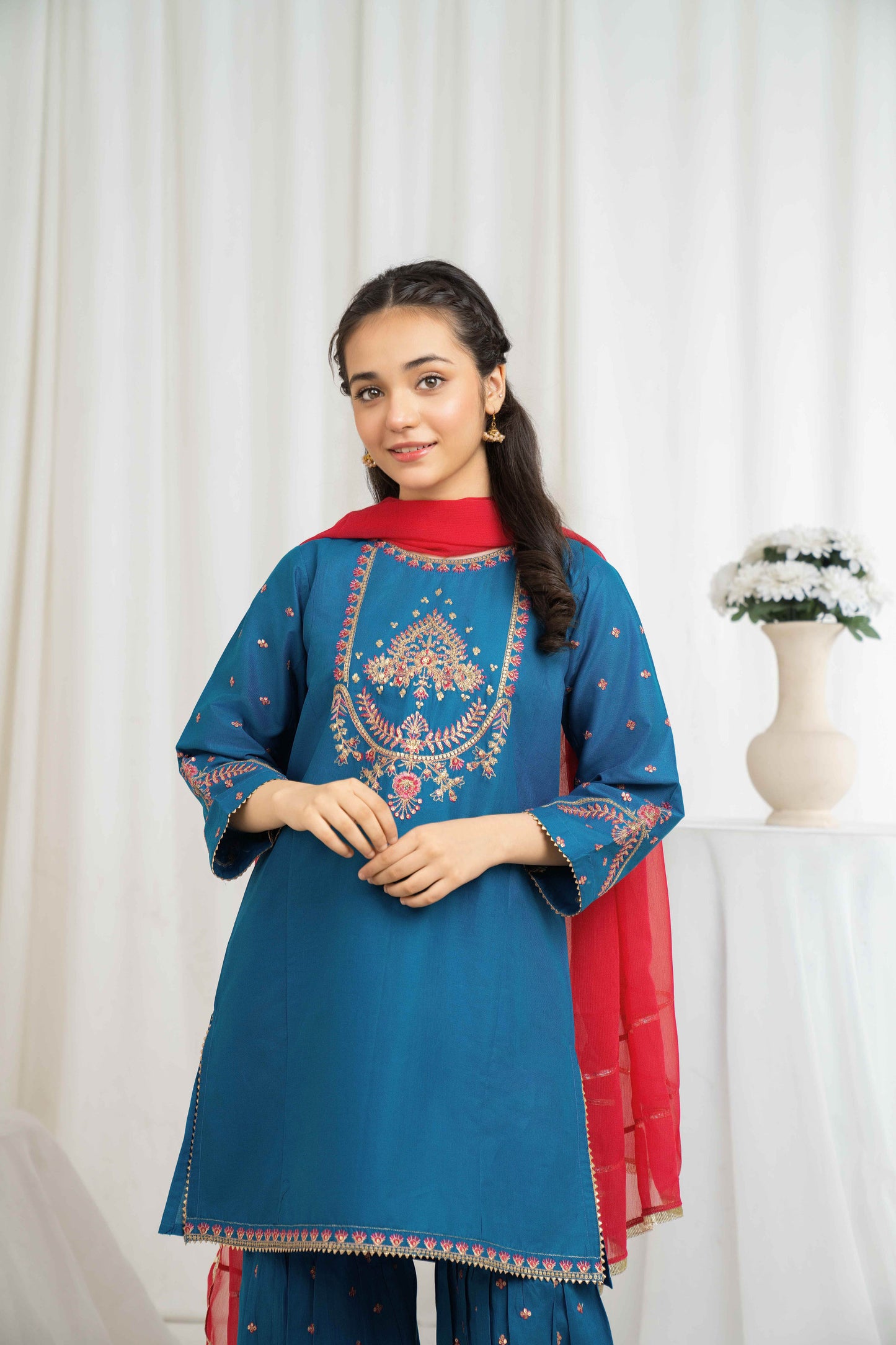 Frosted Orchid - 2 piece - Embroidered Suit