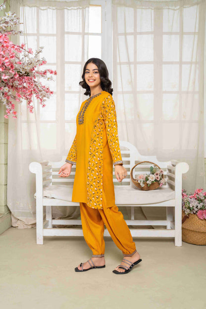 Yaqoot - 2-piece - Printed Embroidered Suit