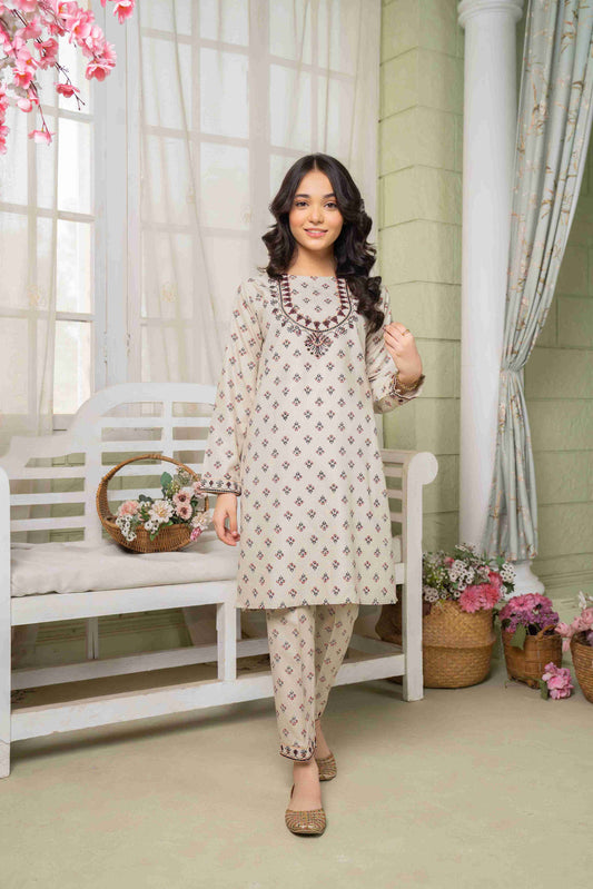 Sahiba - 2 Piece - Printed Embroidered Suit