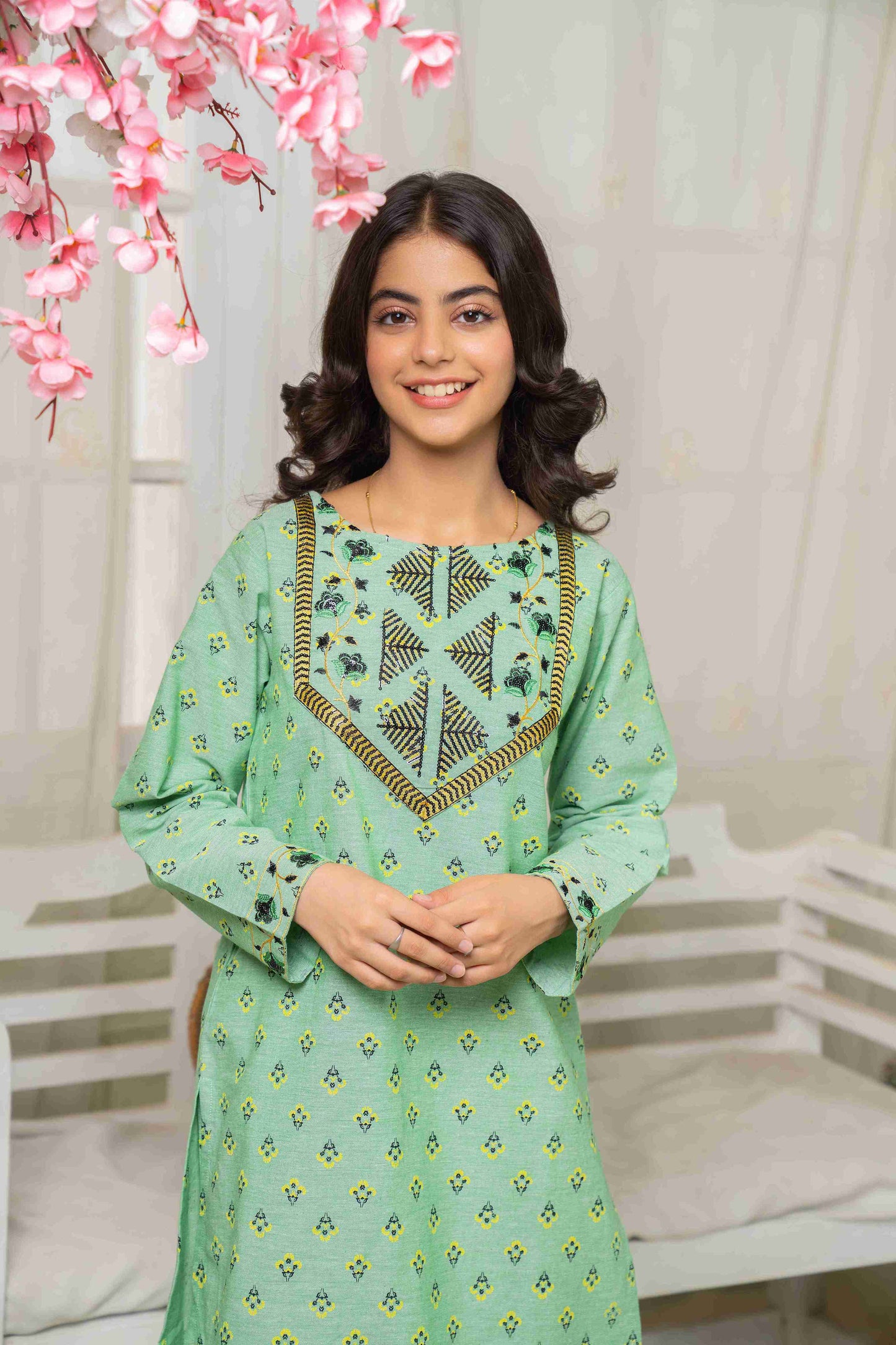 Lush - 2-piece - Printed Embroidered Suit