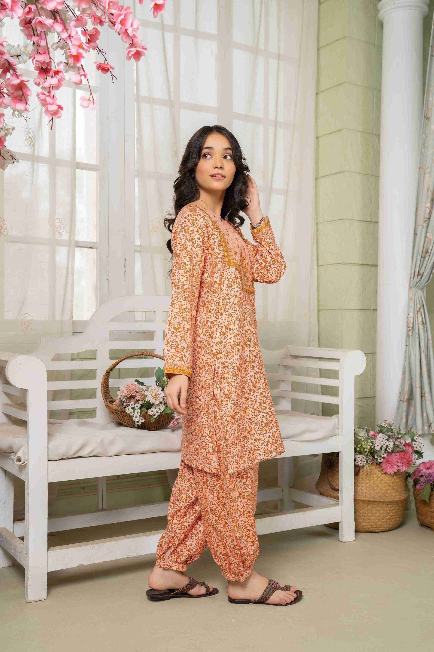 Sooraj - 2 Piece - Printed Embroidered Suit