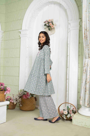 Sehar - 2 Piece - Printed Embroidered Suit