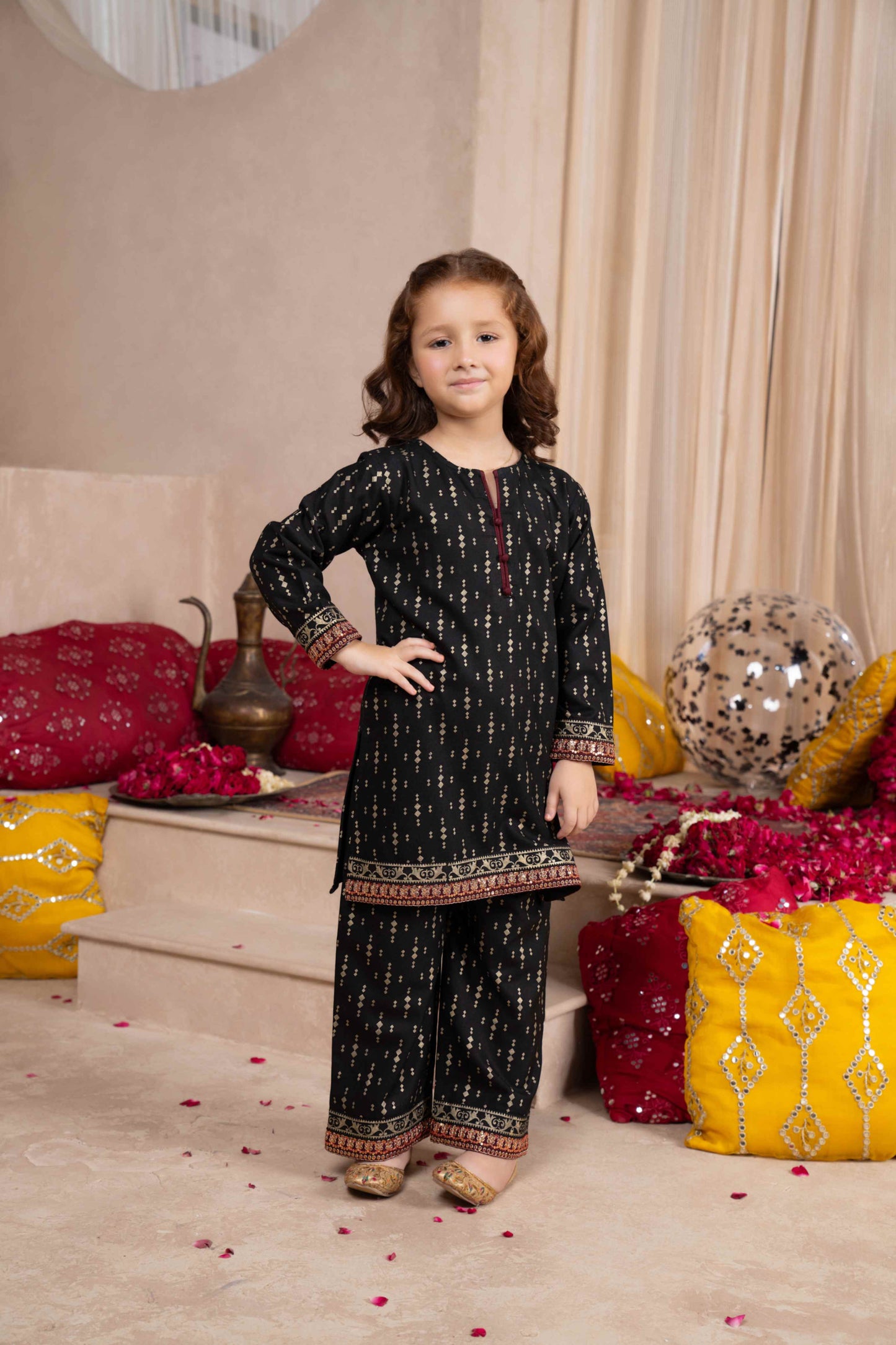 Lashkara - 2 piece - Printed Embroidered Suit